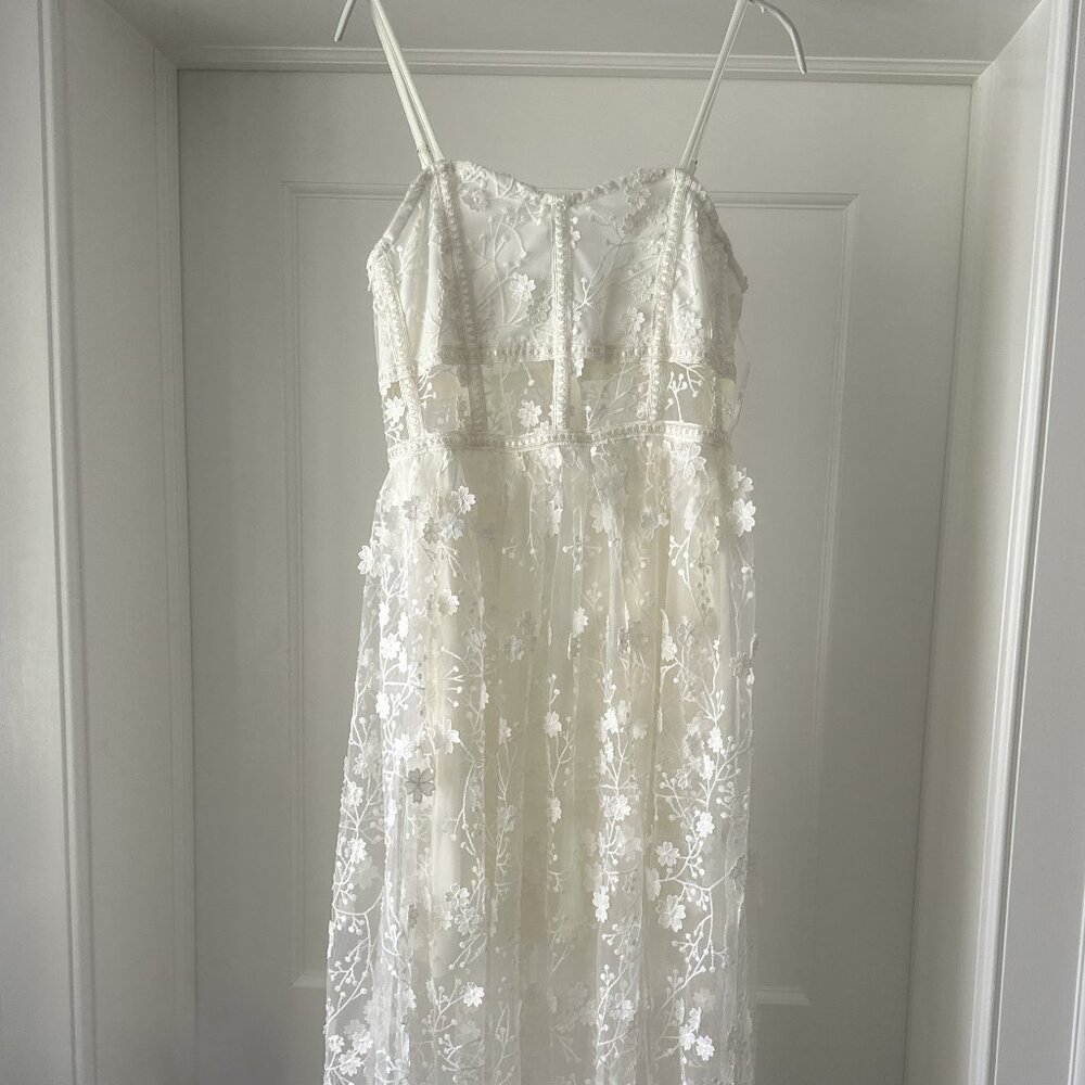 Altar'd State White Floral Lace Maxi Dress - Picture 4 of 5